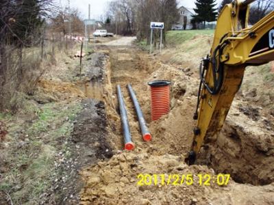 Z1 Budowa kanalizacji sanitarnej we wsi Czarnochowice (07.02.2011)
